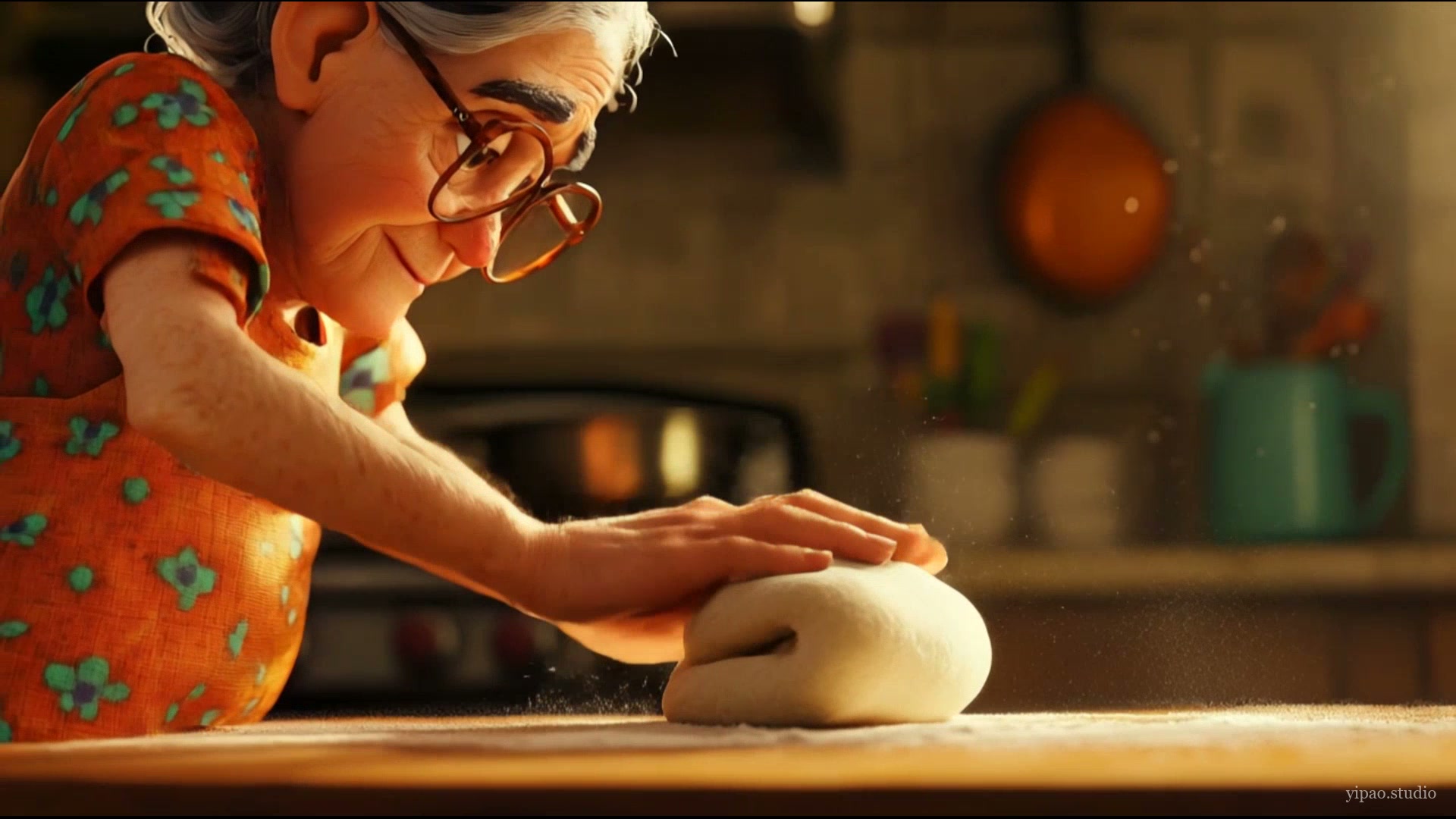 Manos amasando pan — SEÑAL · yipao.studio
